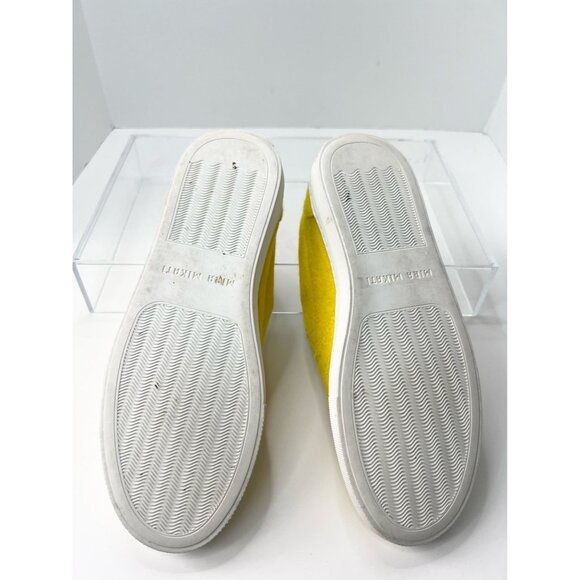 Mira Mikati Yellow Felt Daisy Embroidered Slip-On Sneaker, Size 38 - Picture 7 of 7